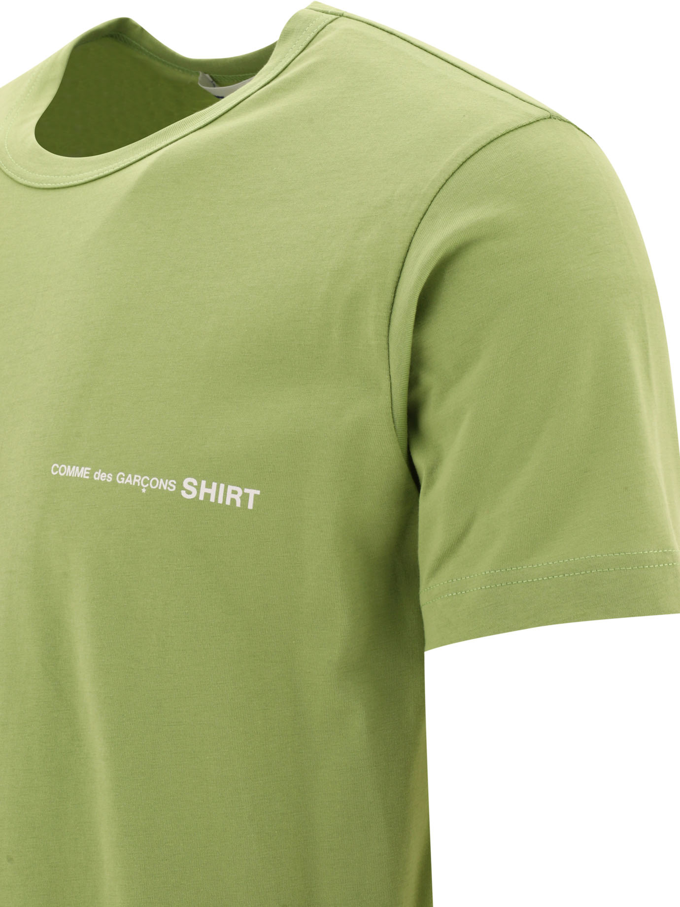 COMME DES GARçONS SHIRT Green T-shirt with logo